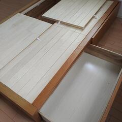 無印　収納付きセミダブルベッド