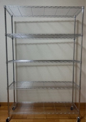 スチールラック　幅117㎝　高さ165㎝　奥行き30㎝　美品