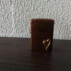 Zippo　ジッポー　豹柄　ブラウン　ハート　ラメ　ハートオブパ...