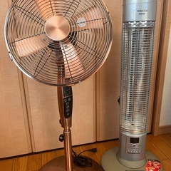 レトロ調扇風機とカーボンヒーター
