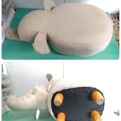 ● 大きめ 76cm ぞう ゾウ 動物 アニマル スツール 椅子 イス いす 木製 脚 北欧風 ミニ チェア インテリア 中古 ③の画像