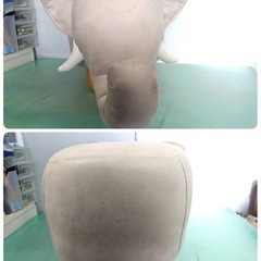 ● 大きめ 76cm ぞう ゾウ 動物 アニマル スツール 椅子 イス いす 木製 脚 北欧風 ミニ チェア インテリア 中古 ③の画像
