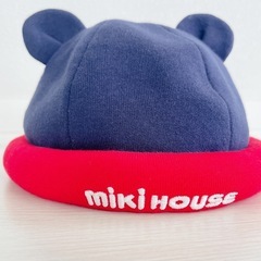 ミキハウス🩷miki house 耳付きロールキャップ　帽子　ベビーの画像