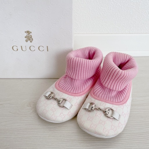 GUCCI✨ ファーストシューズ ベビーシューズ ピンク GG柄 12cm