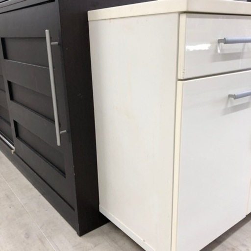 ニトリ キッチンカウンター キャスター付 ホワイト【トレファク堺福田店】