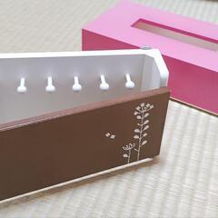 木製キーケース　ティッシュケース