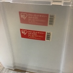 アイリスオーヤマ　クローゼットキャリー AA-530 クリア／ホワイトの画像