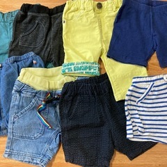 ベビー服80 ブランド　大量　半袖　夏服　タンクトップ　Tシャツ　シャツ　半袖パーカー　ハーフパンツ　おまとめ　お買い得の画像