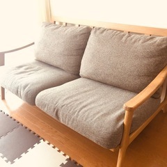 2.5人掛け　天然木ソファ　シギヤマ家具製作所