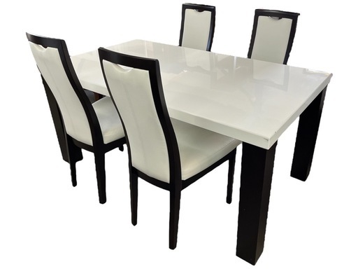 NO.1695【傷汚れあり】シギヤマ家具工業 日本家具産業振興会 ダイニングセット イス4脚 家具 中古