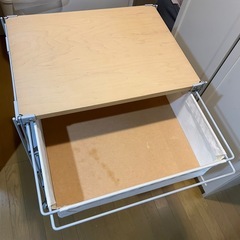 取引中《差し上げます》無印良品　引き出し4段収納　スチールラック　キャスター付きの画像