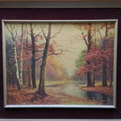 額入り油絵の画像