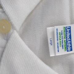 新品 United Athle メンズ 白半袖ポロシャツ Lの画像
