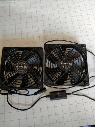 eluteng usbファン 12cm 2連　ファンのみ