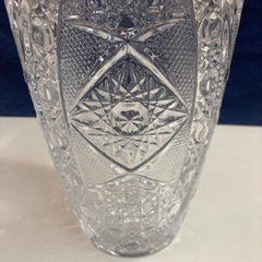 美品　カメイガラス　クリスタル　フラワーベース　花瓶家具 インテリア雑貨/小物 花瓶の画像