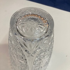 美品　カメイガラス　クリスタル　フラワーベース　花瓶家具 インテリア雑貨/小物 花瓶の画像