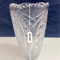 美品　カメイガラス　クリスタル　フラワーベース　花瓶家具 インテ...