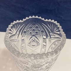 美品　カメイガラス　クリスタル　フラワーベース　花瓶家具 インテリア雑貨/小物 花瓶の画像
