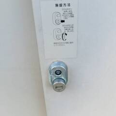 ②TAKUBO　物置　高さ111×幅185×奥行59㎝　収納庫　2枚扉　倉庫　棚付き　タクボ物置の画像