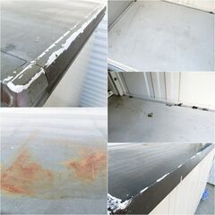 ②TAKUBO　物置　高さ111×幅185×奥行59㎝　収納庫　2枚扉　倉庫　棚付き　タクボ物置の画像