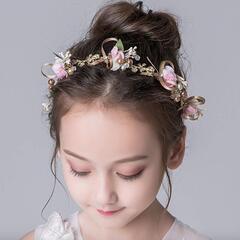 ヘッドドレス ヘアアクセサリー 花冠 結婚式 子供 女の子 衣装 パーティーの画像