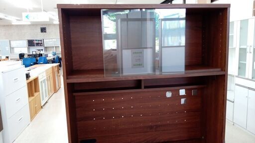 ★店長特別値引き★ 輸入販売元　(株)ベガコーポレーション 食器棚 ブラウン H164.5×D42×W90 クリーニング済み TJ8029
