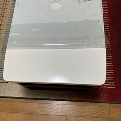 ローテーブル、天板石目調