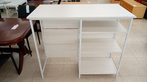 ★ジモティ割あり★  キッチンカウンター 白 H100×D60×W120 クリーニング済み TJ8034