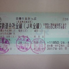 青春18きっぷ　2回残り