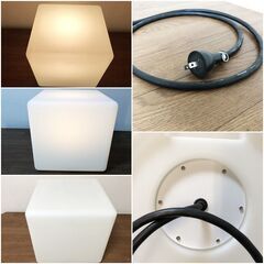 LEDキューブチェア　防水・装飾・電飾RGB間接照明　イルミネーション椅子Curacion　ライトニングキューブ　光る家具シリーズの画像
