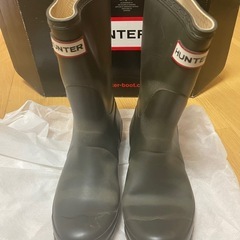 　USED品　Hunter ハンター　長靴　こげ茶　チョコレート　EU38 女性用の画像