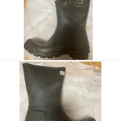 　USED品　Hunter ハンター　長靴　こげ茶　チョコレート　EU38 女性用の画像
