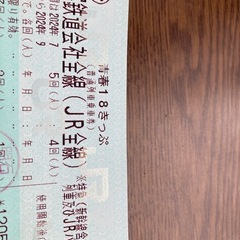 【売買成立】青春18切符！1人分あり※9／2夕方以降の受け渡し
