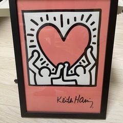 キースヘリング レプリカ絵画フレーム付き