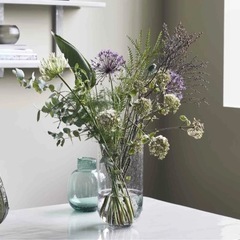 ハウスドクター　気泡入りガラスのフラワーベース　高さ32cmの画像