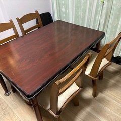 ダイニングテーブル4脚セット