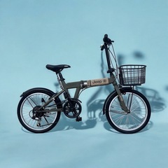 Jeep 折りたたみ自転車 20インチ 6段変速 JE-206G オリーブ