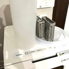 【美品】サンコー ラクアmini 工事不要でシンク横に置けるタンク式食洗機の画像