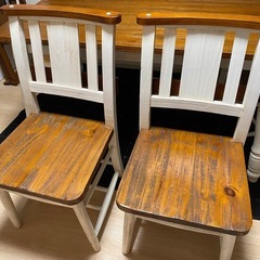 カフェ風　ダイニングテーブル　チェア4脚セットの画像