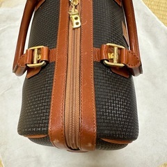 BALLY バリー エンボスPVC×本革 レザー ボストンバッグの画像