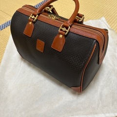 BALLY バリー エンボスPVC×本革 レザー ボストンバッグの画像