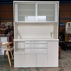 決まりました☆キッチン収納☆キッチンボード☆食器棚☆幅140cm☆格安☆中古☆配達相談可能☆早い者勝ち🫵🏾新生活に♪の画像