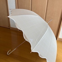キタムラ　長傘　雨傘　白