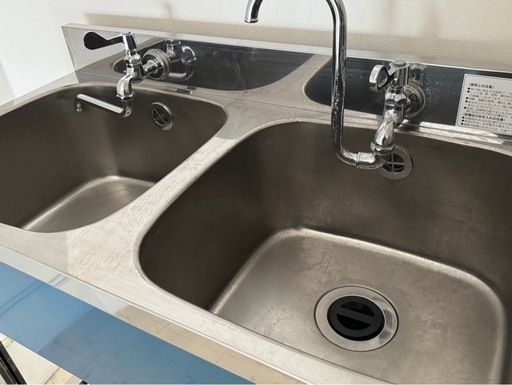 取引決定　
美品◇ステンレス シンク 2槽式 蛇口付き