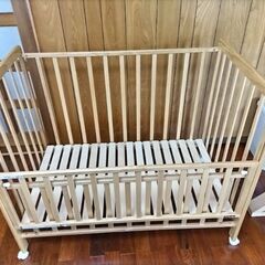 【★再値下げ】すのこベビーベッド　レギュラーサイズ　木製の画像