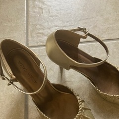 【USED】☆パーティー用☆ハイヒール☆ゴールド☆24cm☆ACQUA CALDA☆披露宴にもの画像