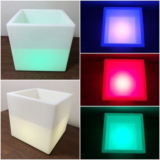 ライトニングワインドキューブポット　光るLEDファニチャー防水・装飾・電飾RGB間接照明　光る家具シリーズ展示品・アウトレット