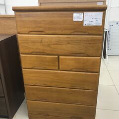 ★ジモティ割あり★  チェスト ナチュラルブラウン H129×D41×W78 クリーニング済み HJ4106