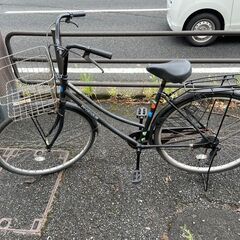 自転車　No.1324　ブラック　27インチ　ライト付き　シティサイクル　【リサイクルショップどりーむ天保山店】