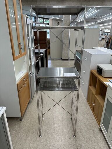 ★ジモティ割あり★ 無印良品 ラック シルバー H174.5×D39×W56 クリーニング済み TJ8039